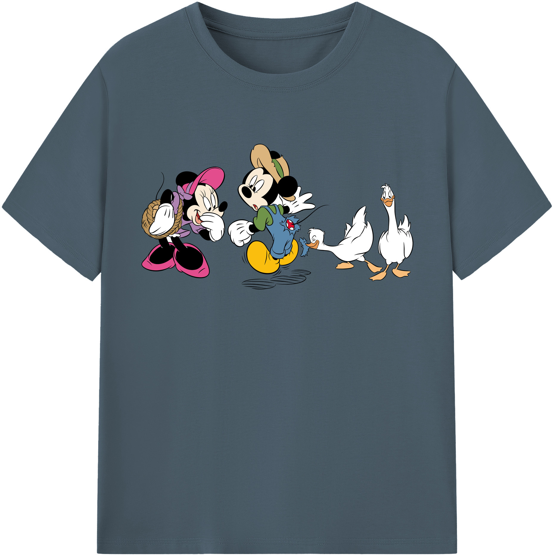 （画像用） ミッキーマウス Mickey Mouse 綿100％半袖Tシャツ（フロントプリント）